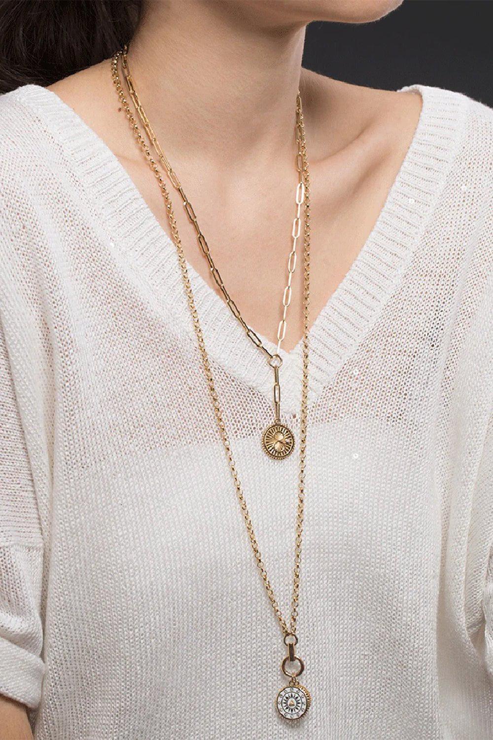 FOUNDRAE-Medium Triangle Medallion-YELLOW GOLD