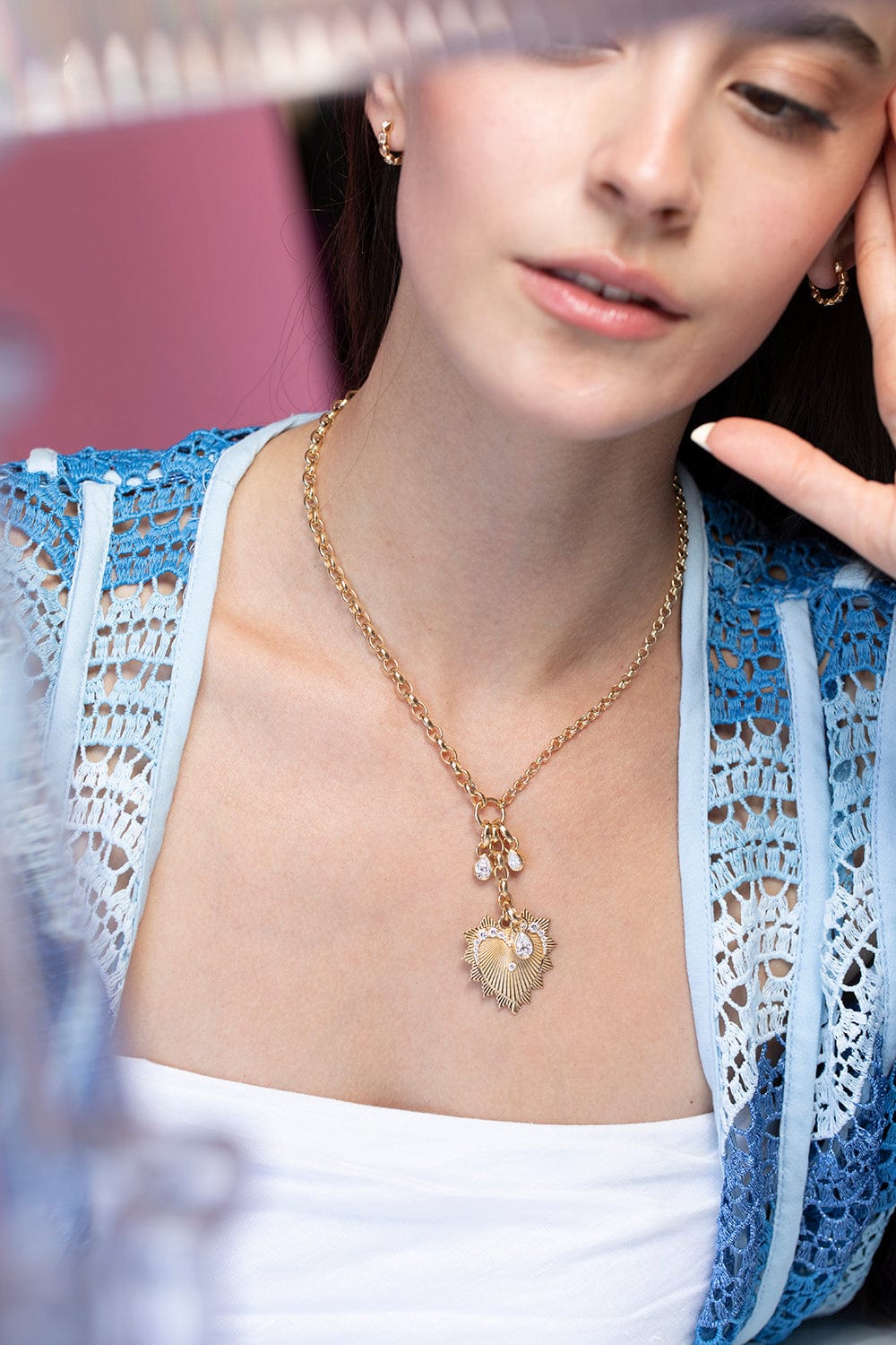 FOUNDRAE-Mini Diamond Forever Always Pendant-YELLOW GOLD