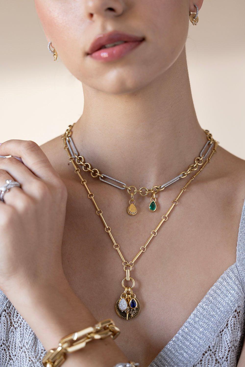 FOUNDRAE-Mini Emerald Forever Always Pendant-YELLOW GOLD
