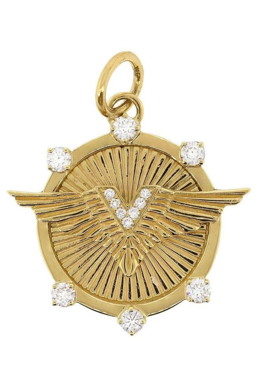 FOUNDRAE-Passion Medallion Pendant-YELLOW GOLD