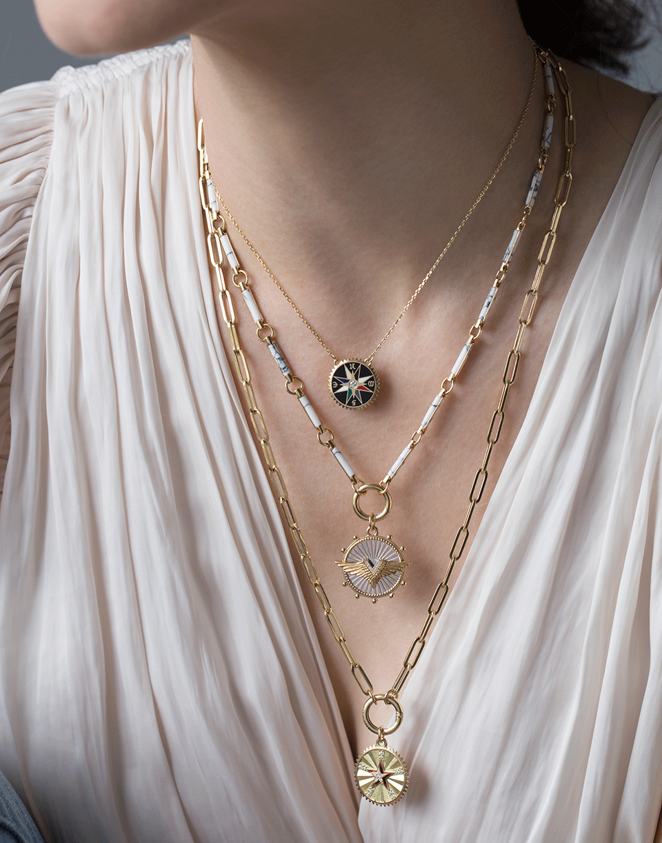 FOUNDRAE-Passion Wings Medium Medallion-YELLOW GOLD