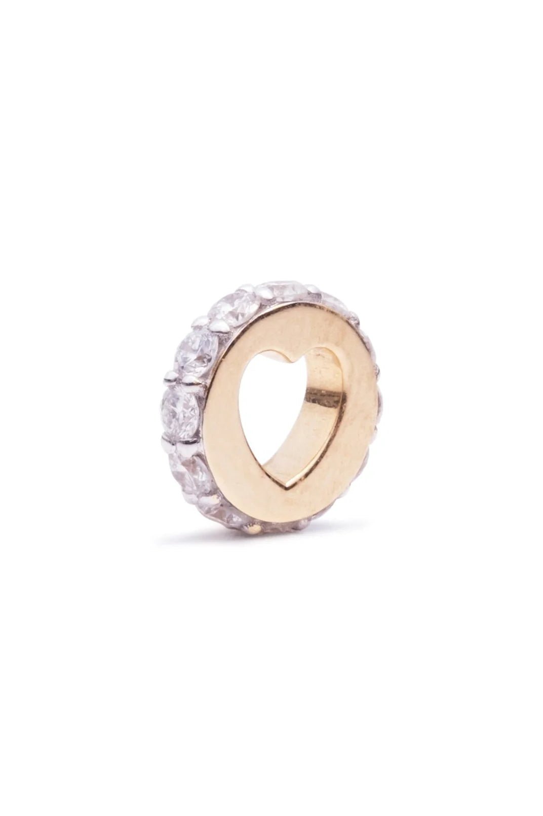 FOUNDRAE-Pave Diamond Edge - Love Heart Beat-YELLOW GOLD
