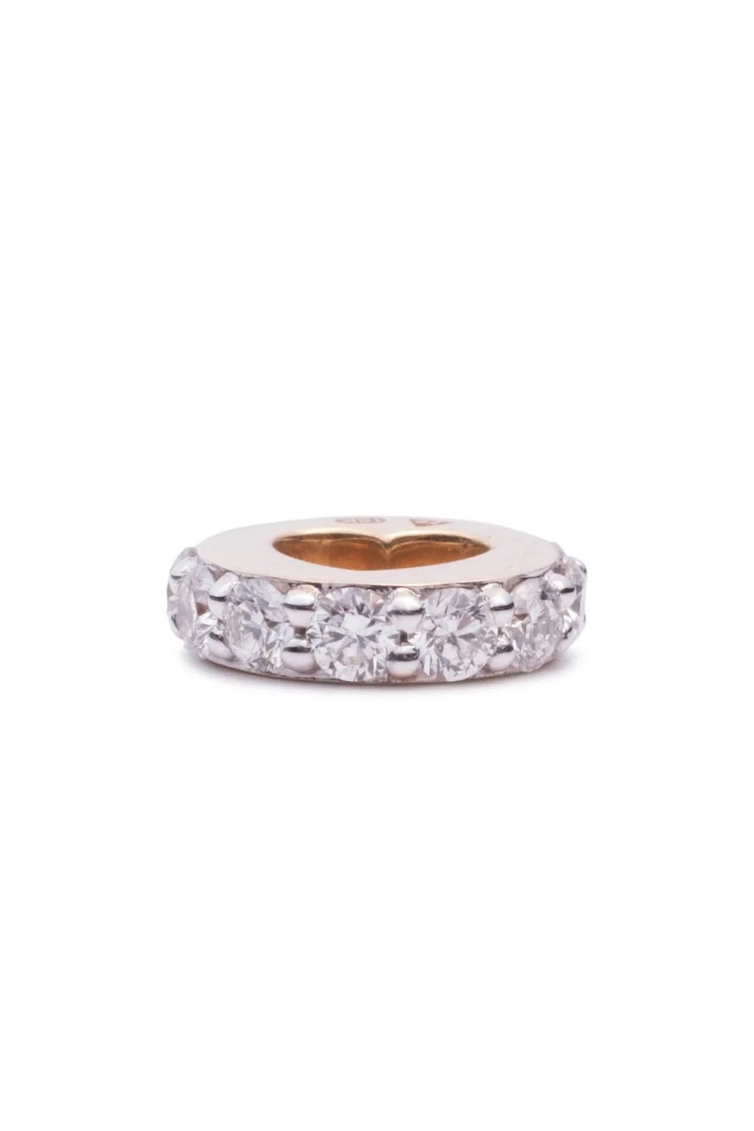 FOUNDRAE-Pave Diamond Edge - Love Heart Beat-YELLOW GOLD