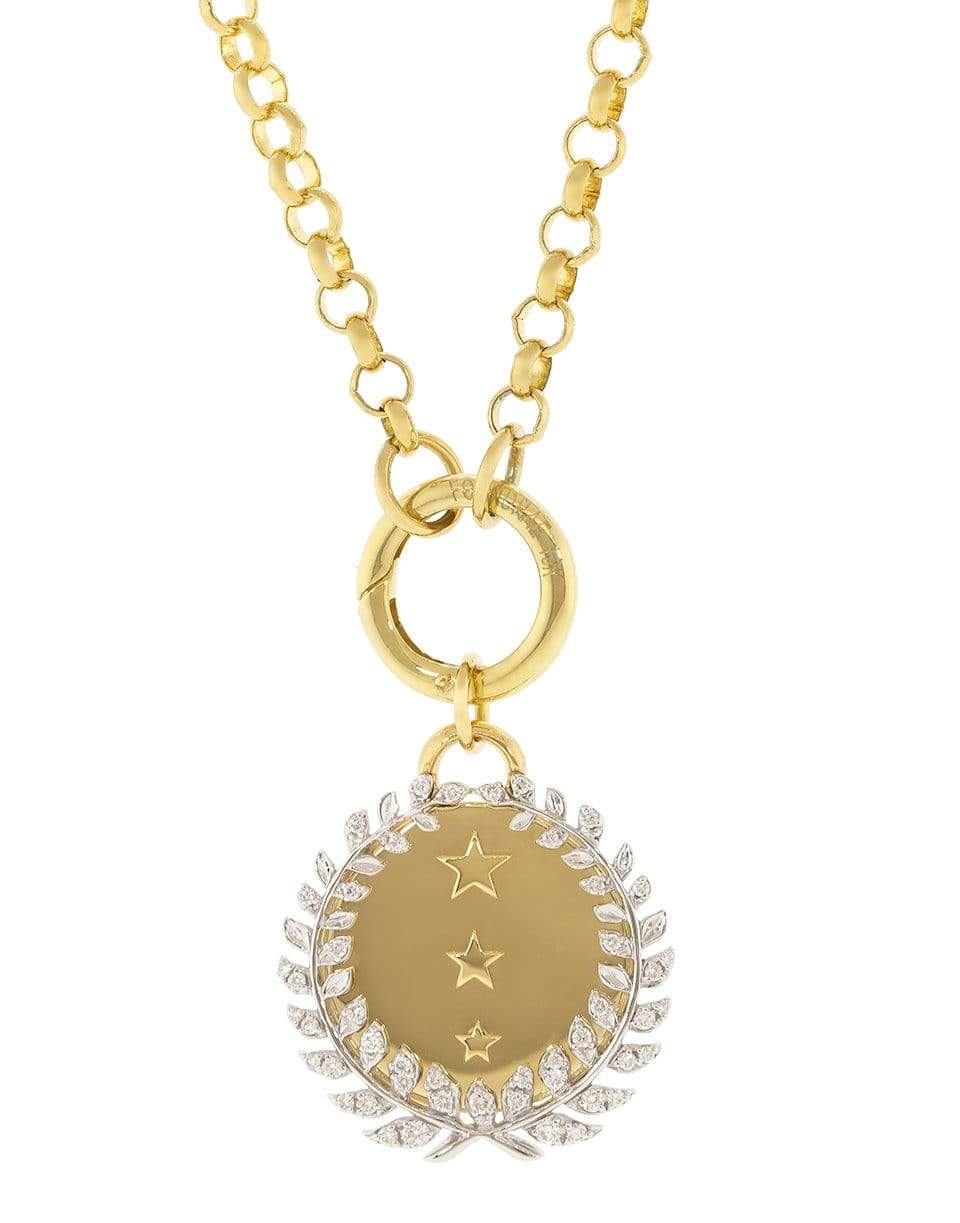FOUNDRAE-Per Aspera Ad Astra Diamond Medallion-YELLOW GOLD