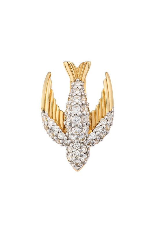 Resilience - Diamond Pavé Medium Sparrow Decorative Annex Link-YELLOW GOLD-JEWELRYFINE JEWELPENDANT-FOUNDRAE
