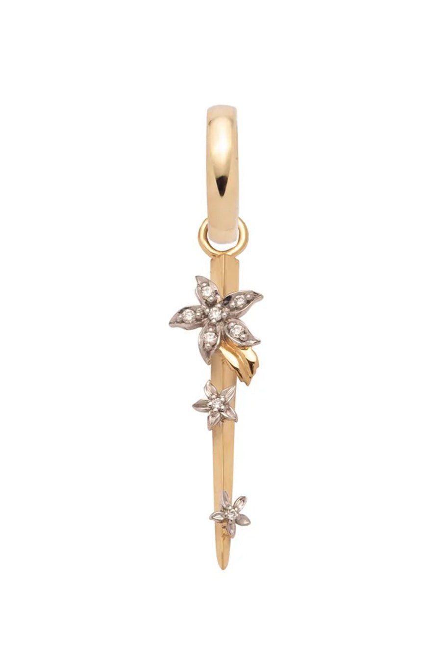 FOUNDRAE-Thorn Pushgate Charm-YELLOW GOLD