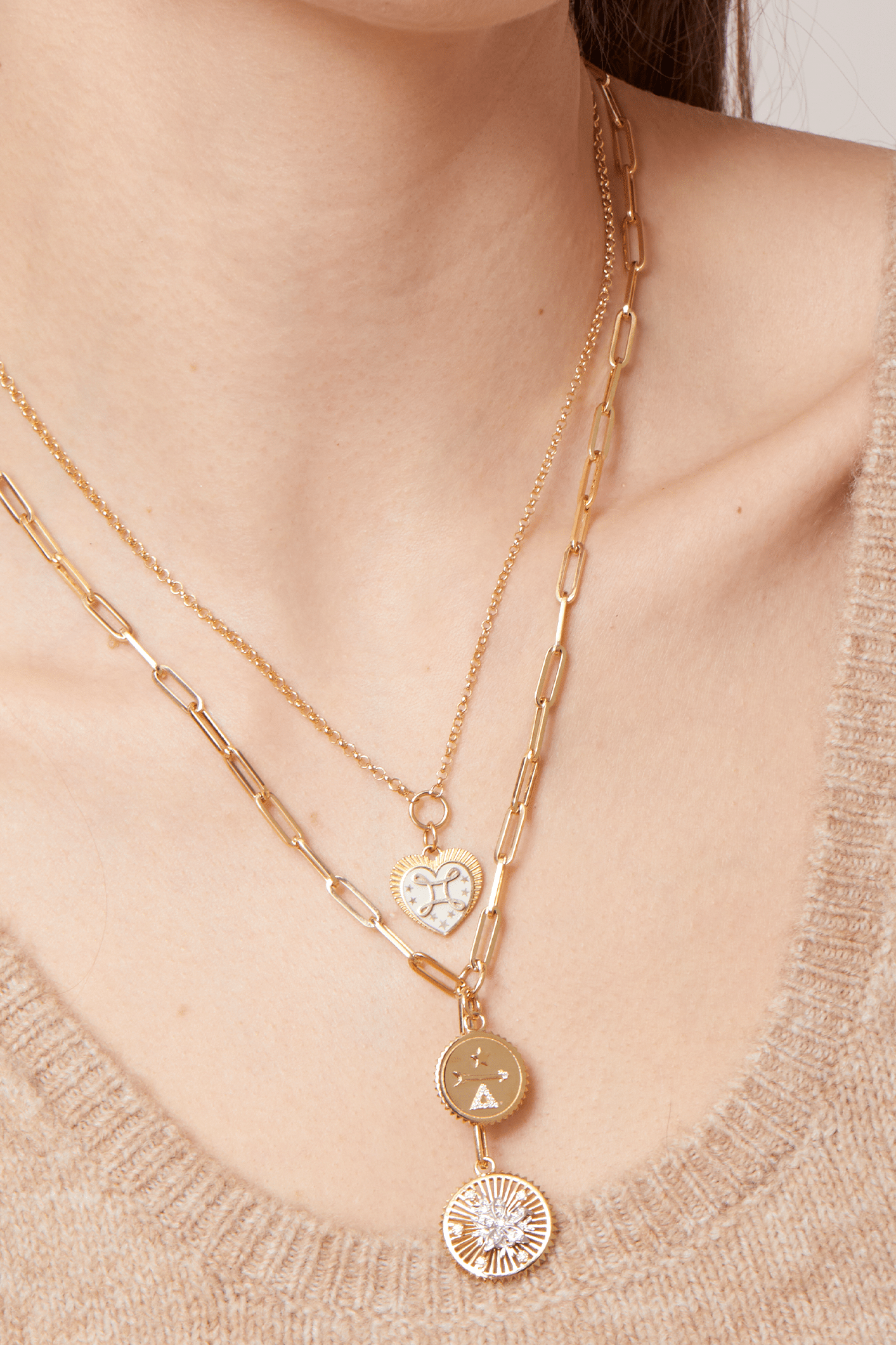 FOUNDRAE-True Love Heart Pendant-YELLOW GOLD