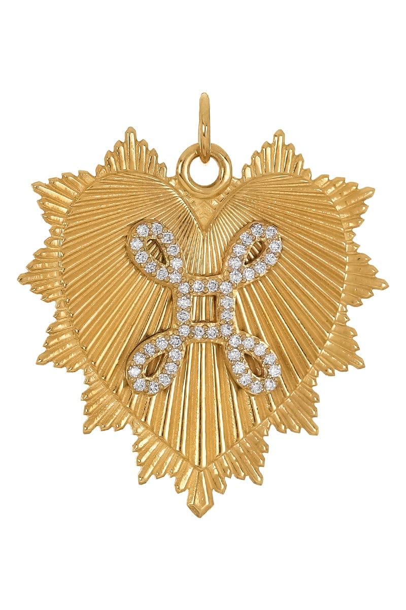 FOUNDRAE-True Love Oversized Heart Pendant-YELLOW GOLD