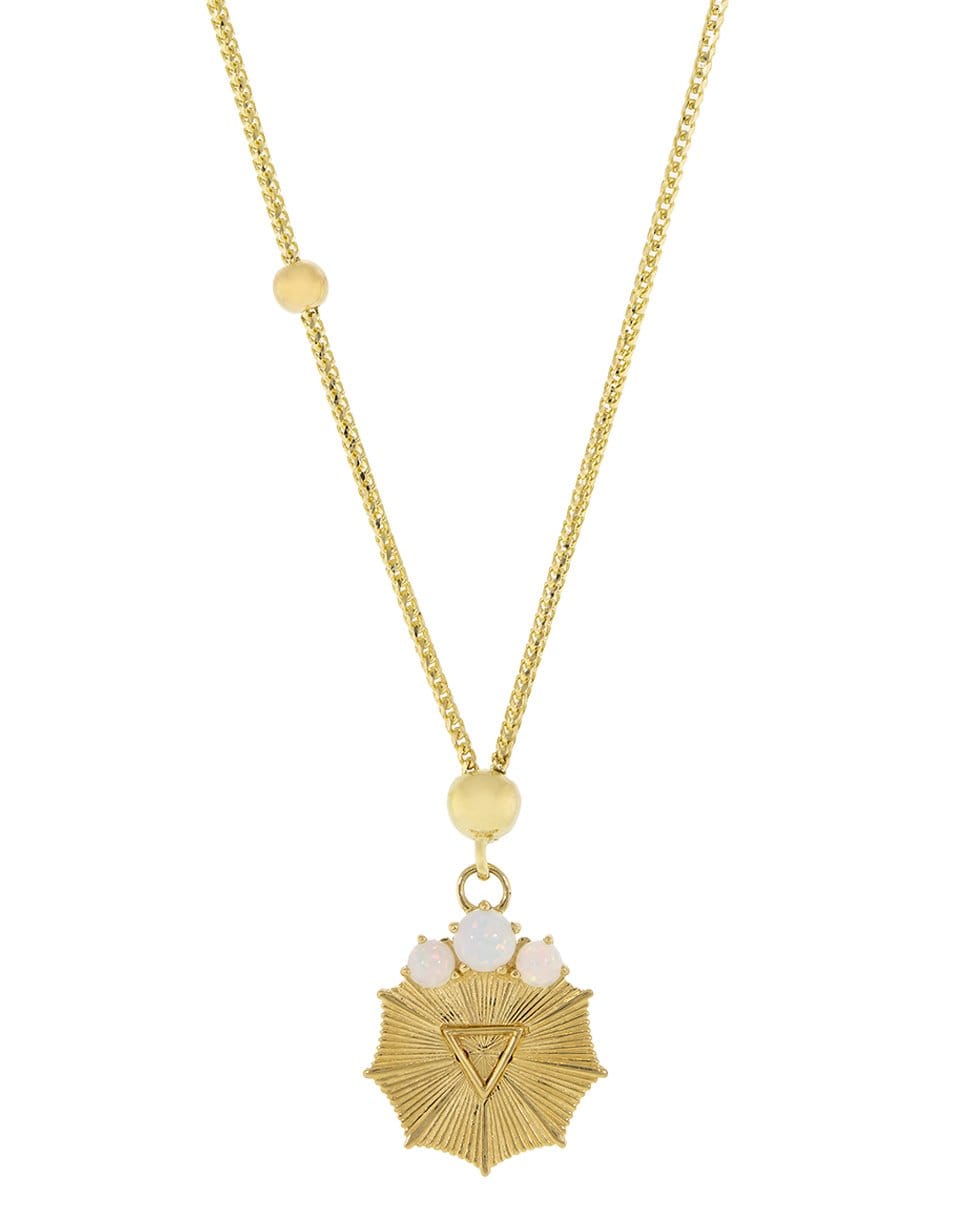 FOUNDRAE-Water Element Opal Pendant-YELLOW GOLD