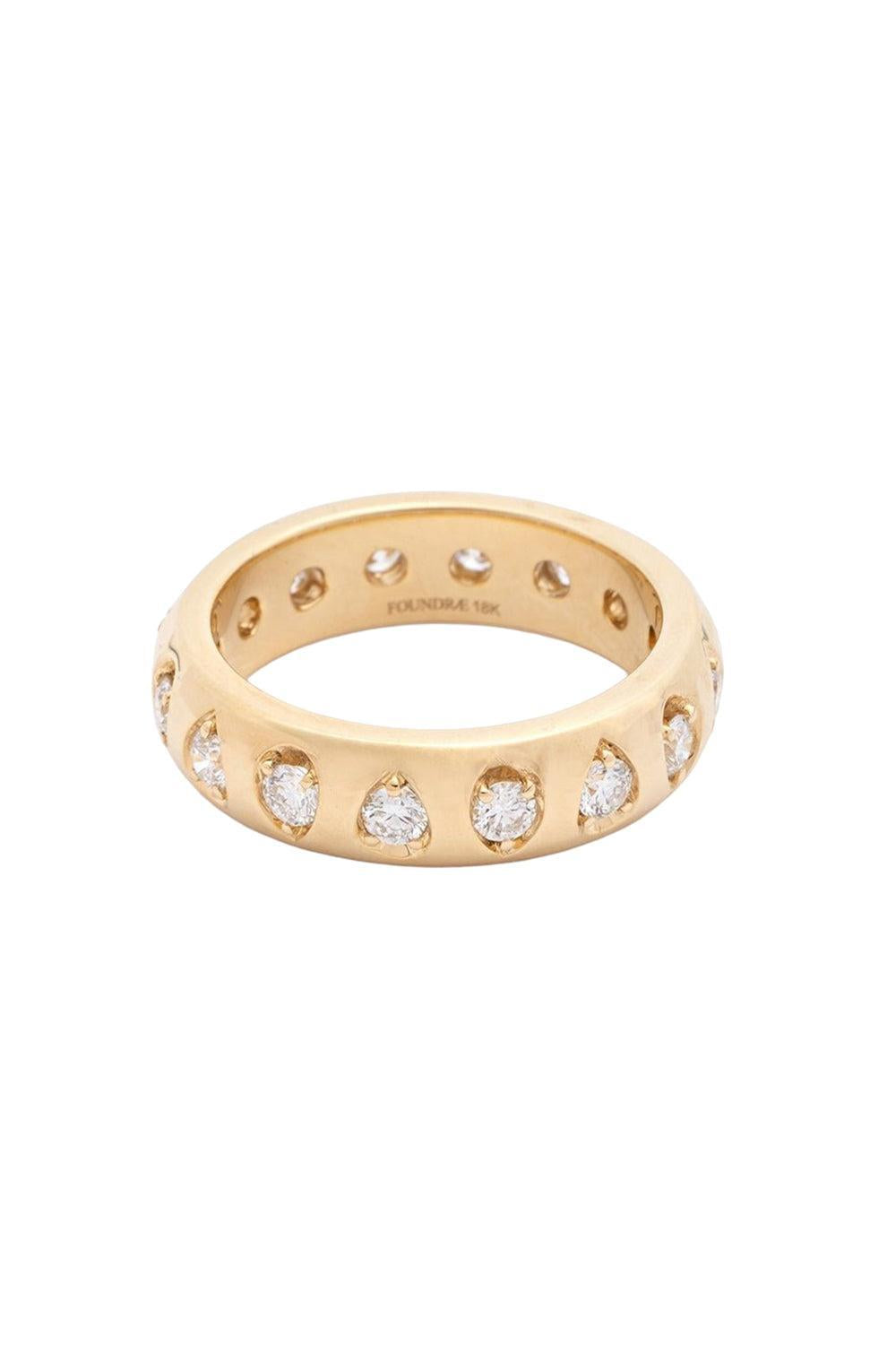 Forever And Always A Pair - Love Diamond Gemstone Band-YELLOW GOLD-6.5-JEWELRYFINE JEWELRING-FOUNDRAE