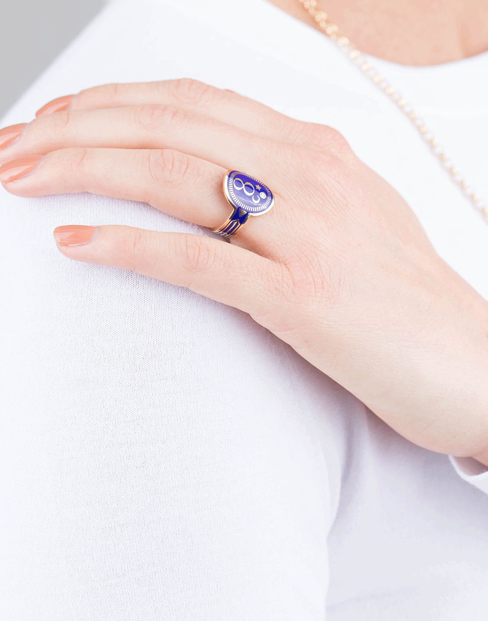 FOUNDRAE-Karma Blue Cigar Band Ring-