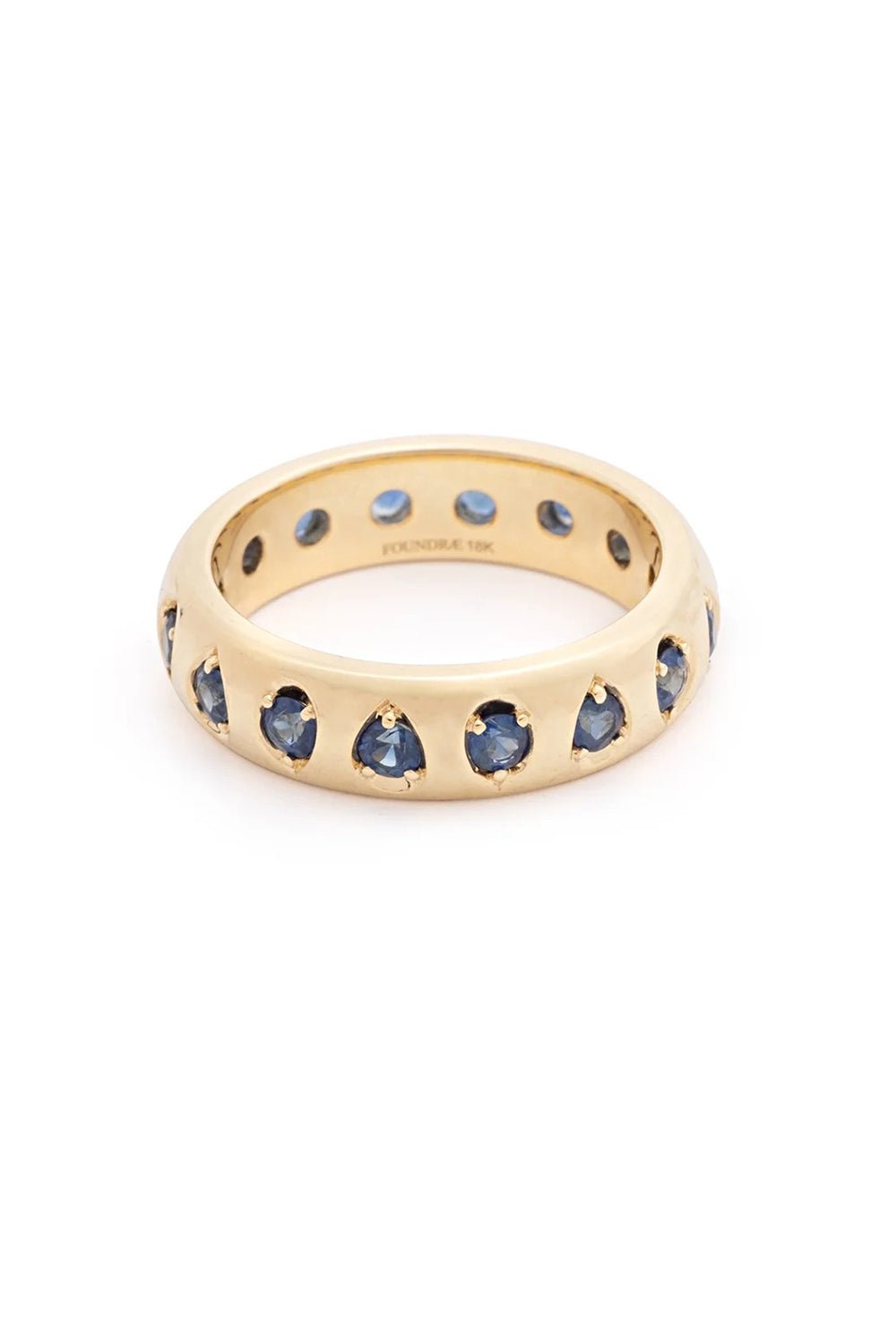 FOUNDRAE-Blue Sapphire Forever And Always A Pair - Love Ring-YELLOW GOLD