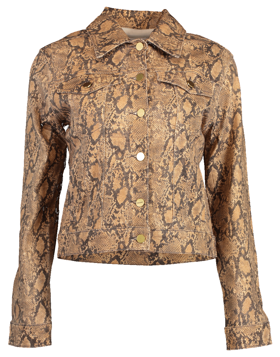 FRAME DENIM-Le Vintage Coated Python Jacket-