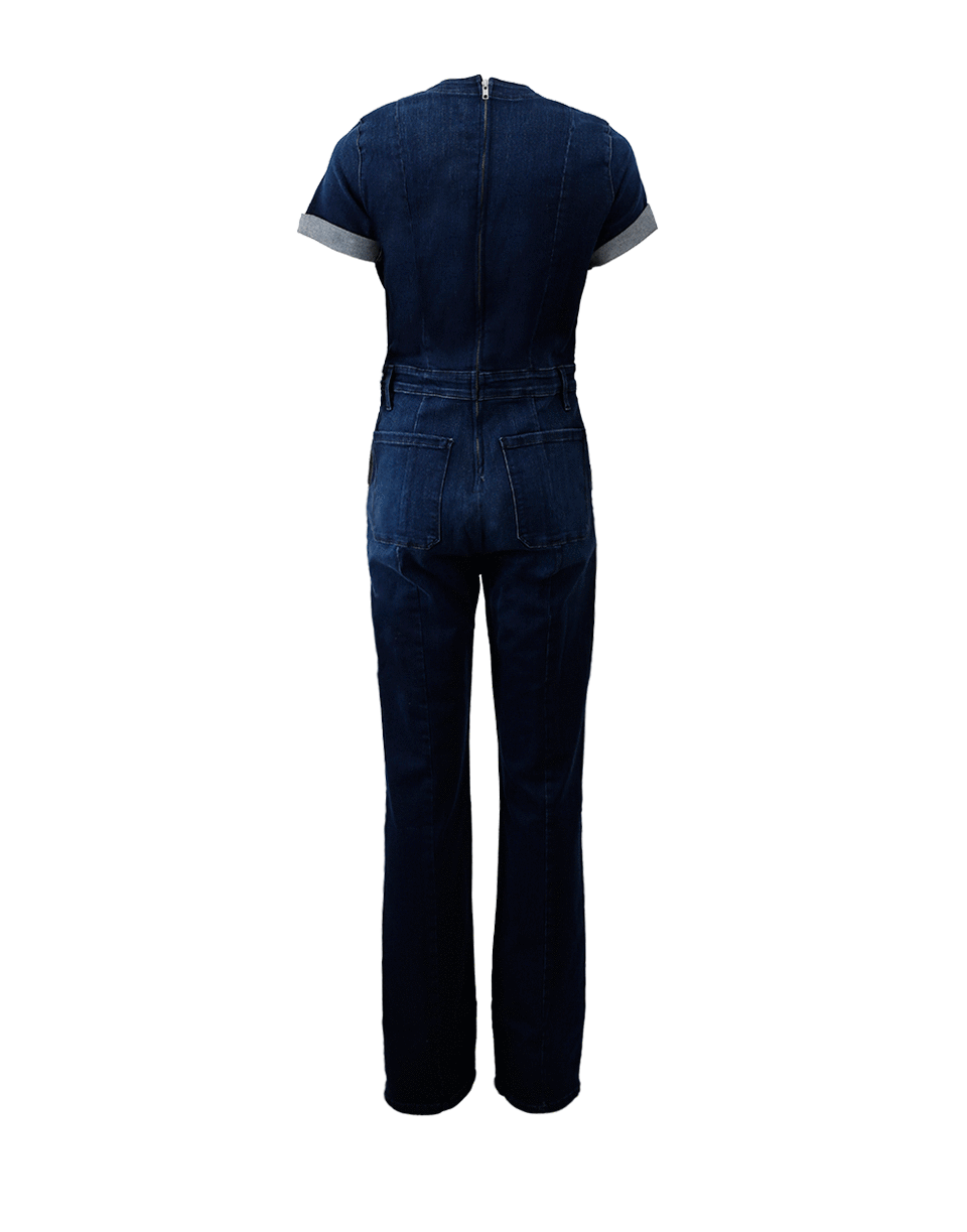 FRAME DENIM-Lace Up Denim Le Jumpsuit-