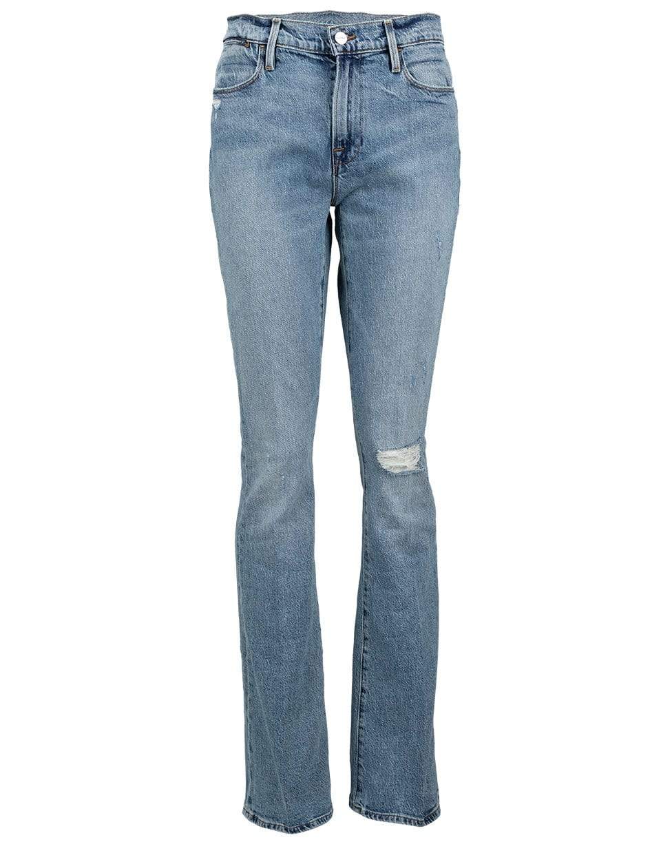 FRAME DENIM-Le High Flare Crystal Shores Rips Jean-