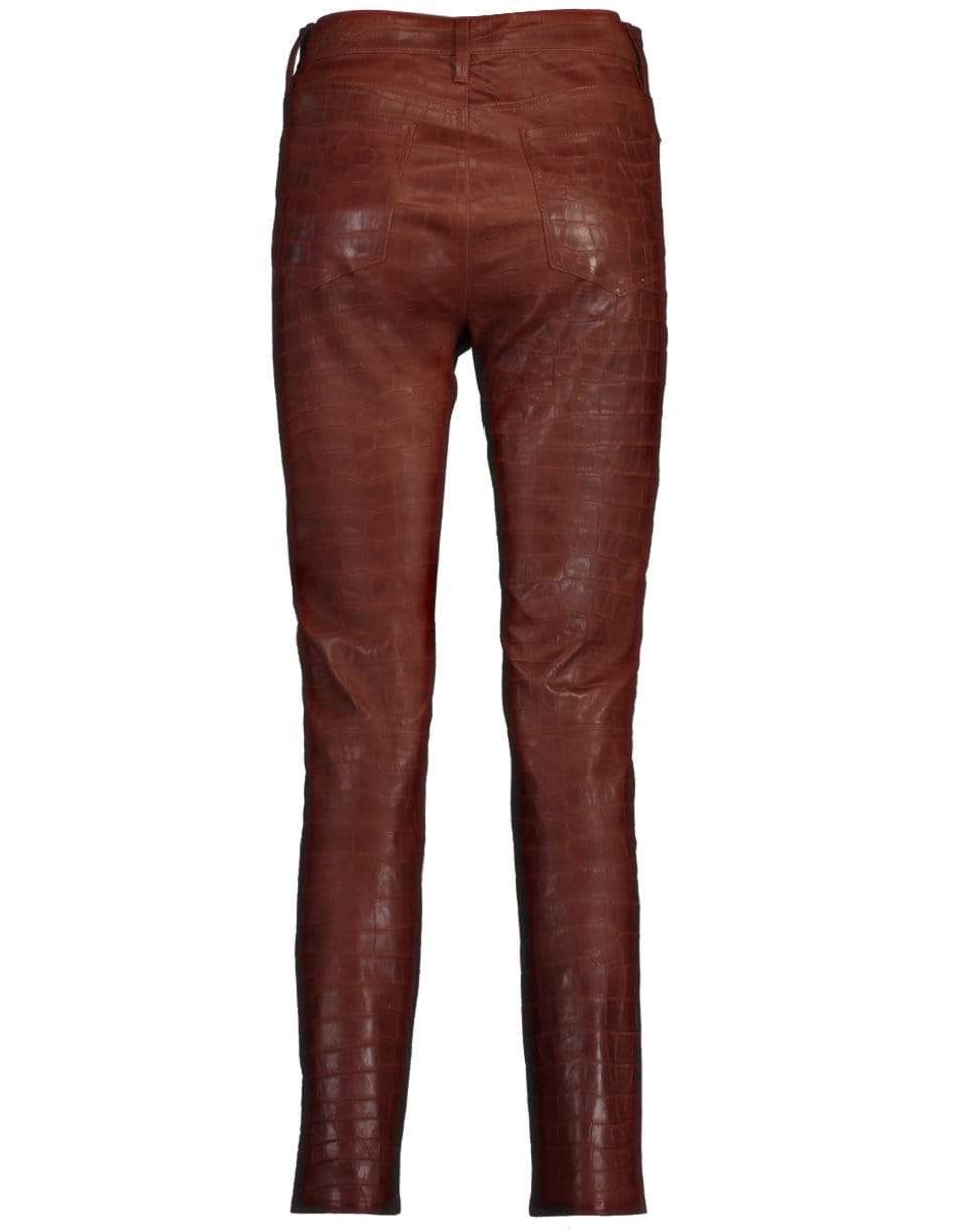 FRAME DENIM-Redwood Croc Le Sylvie Leather Pant-