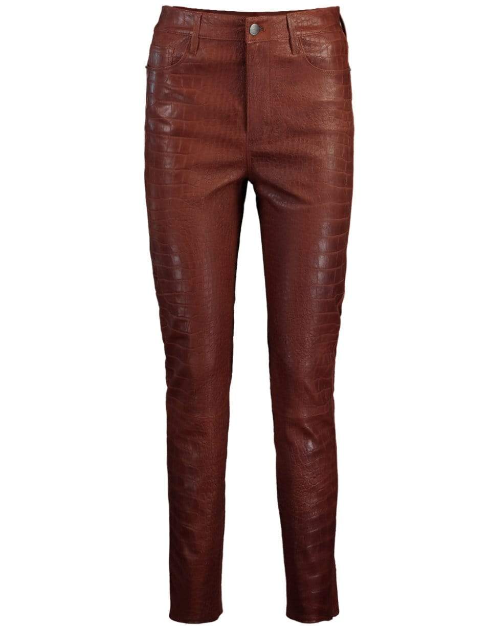FRAME DENIM-Redwood Croc Le Sylvie Leather Pant-