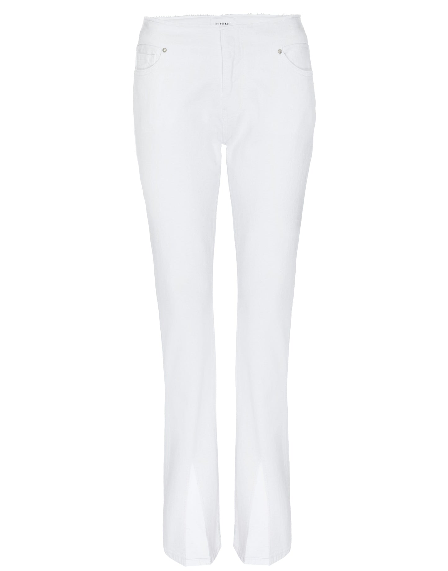FRAME DENIM-Blanc Cut Off Waist Mini Boot Slit-