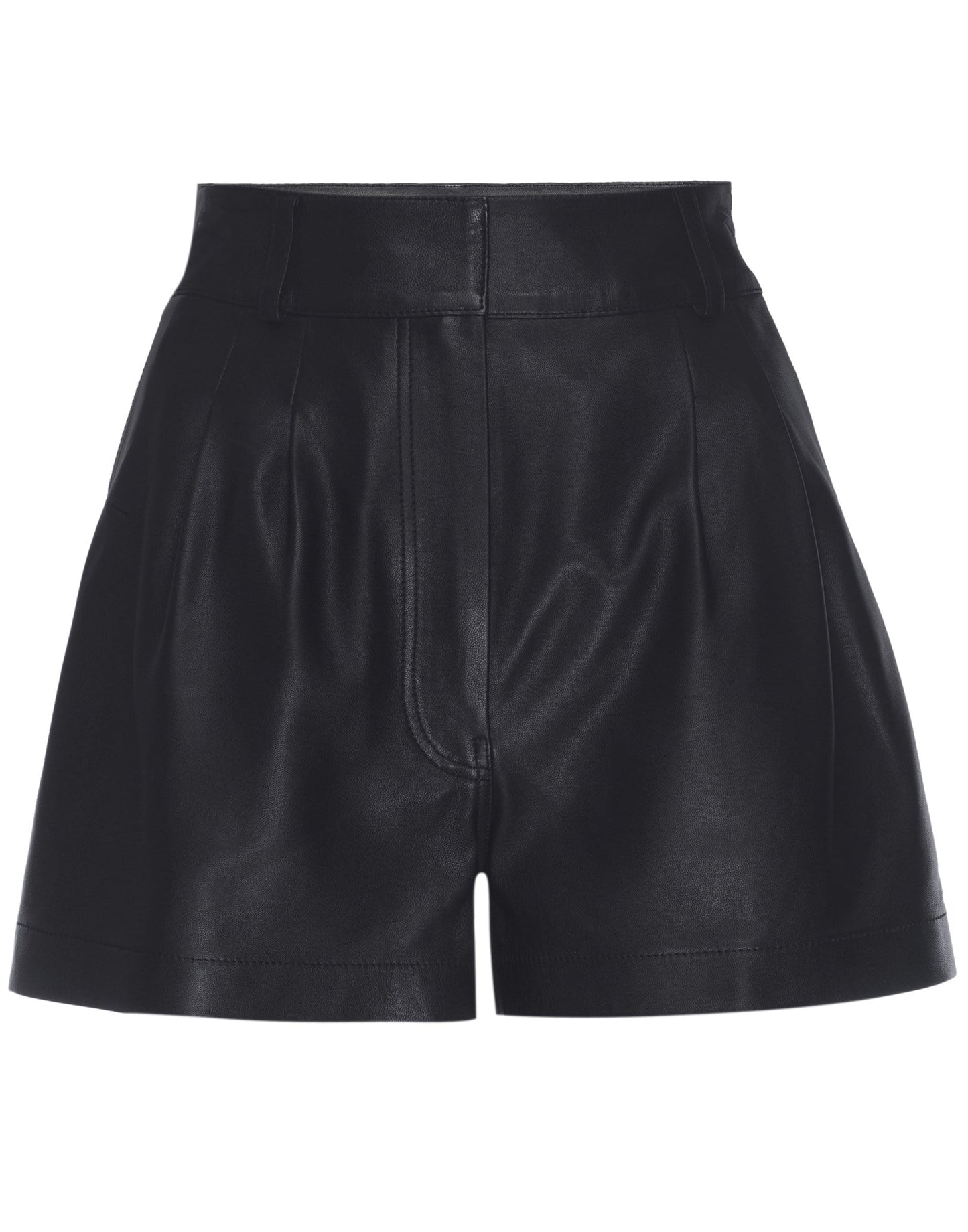 FRAME DENIM-Pleated Leather Short-