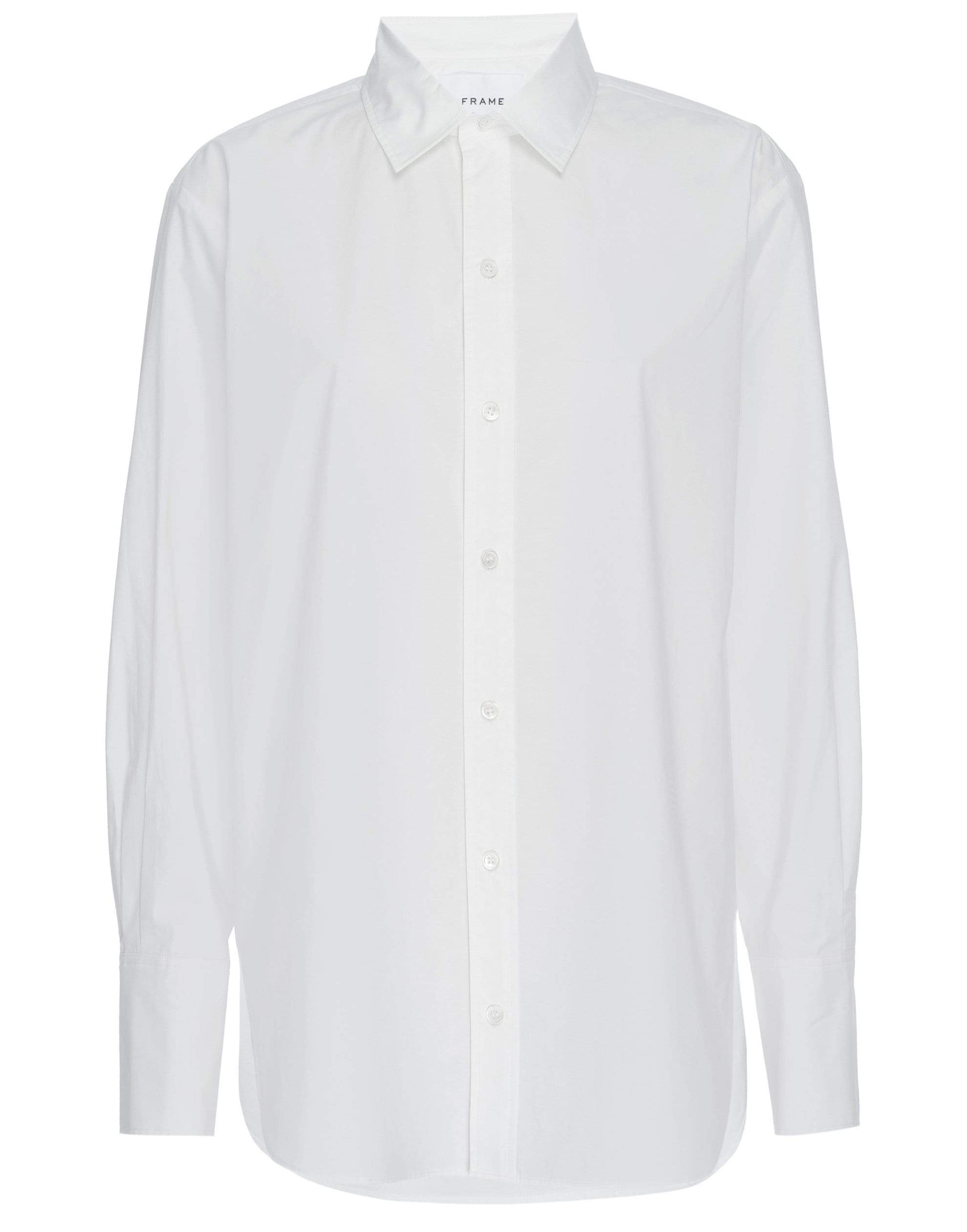 FRAME DENIM-The Oversized Shirt in Blanc-