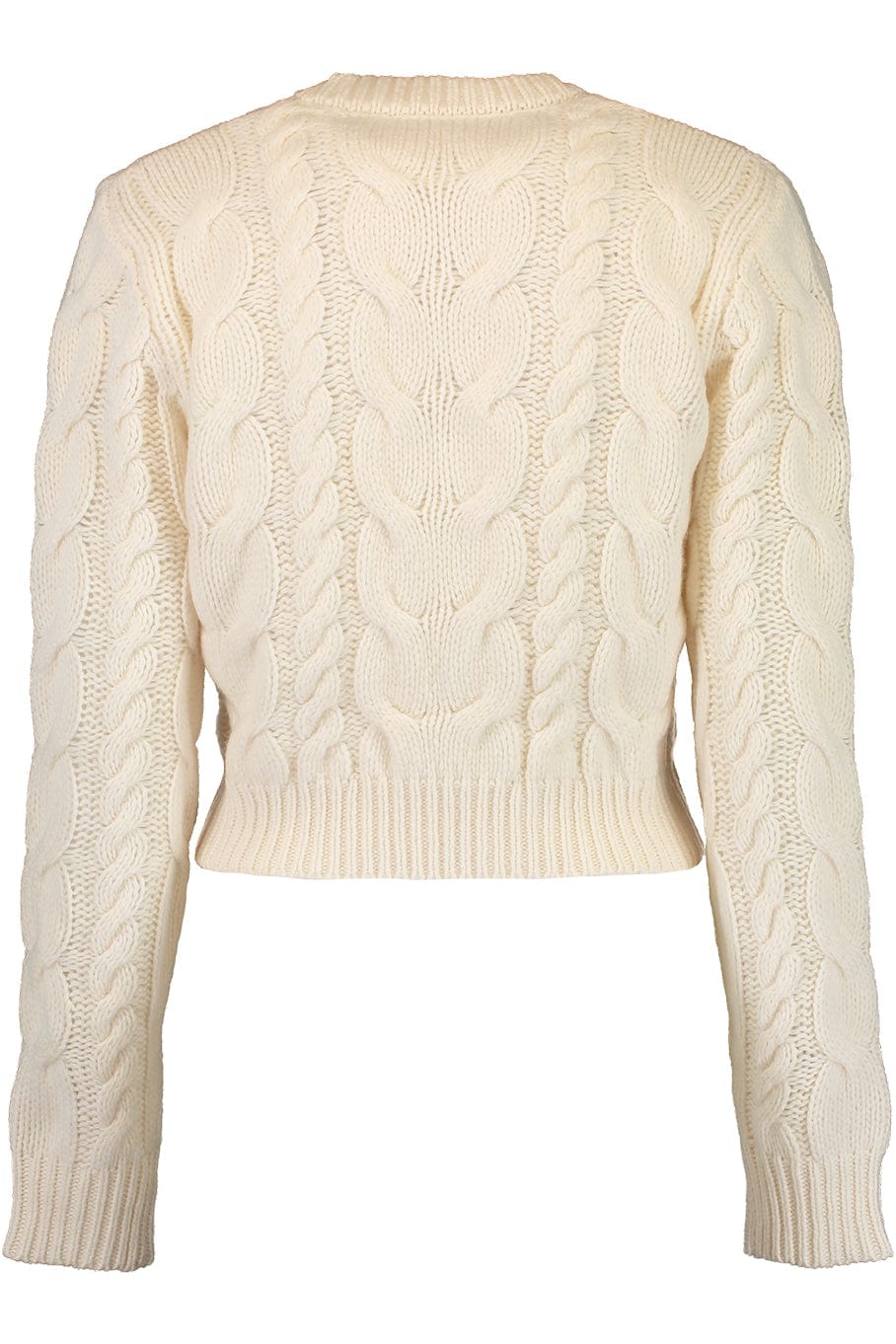 FRAME DENIM-Cropped Cable V-Neck-