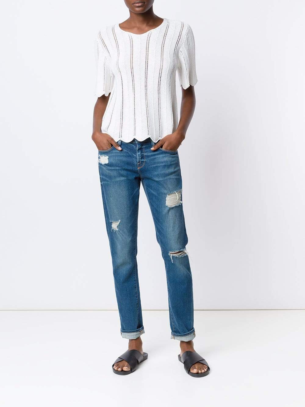 FRAME DENIM-Le Crochet Top-