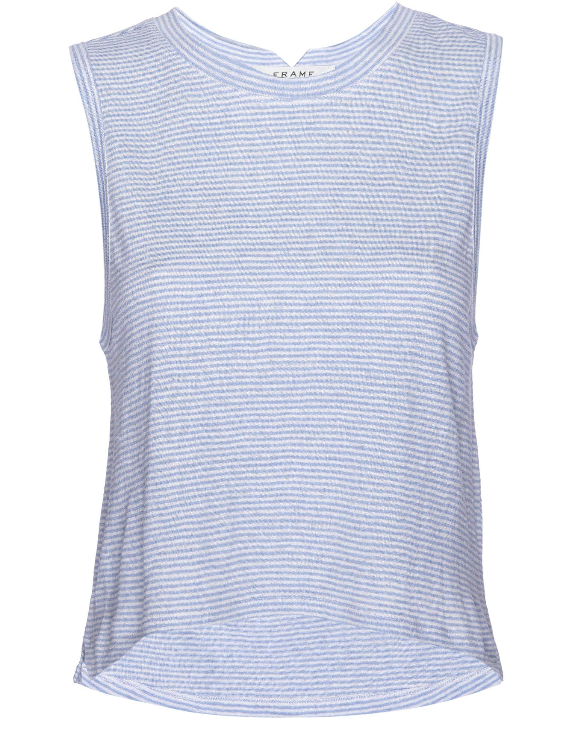FRAME DENIM-Chambray Multi Swingy Muscle Tank-