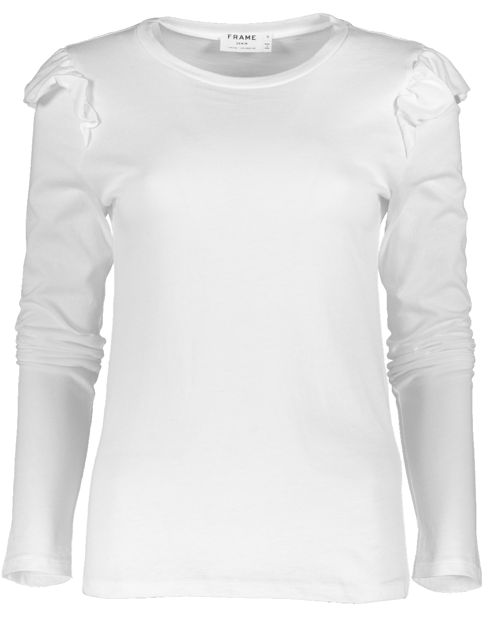 FRAME DENIM-Ruffle Tee-
