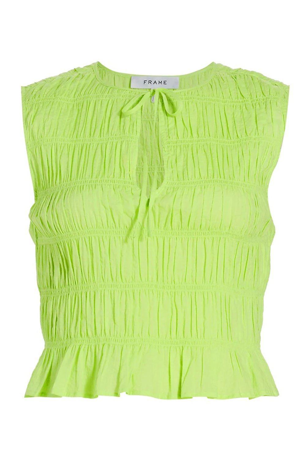 FRAME DENIM-Sleeveless Shirred Top-