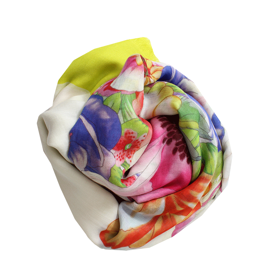 FRANCO FERRARI-Danao Skull Scarf-YELLOW