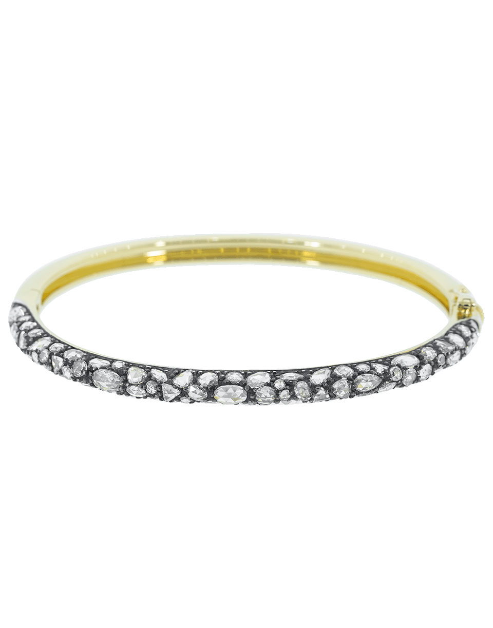 FRED LEIGHTON-Diamond Pave Bangle-YELLOW GOLD