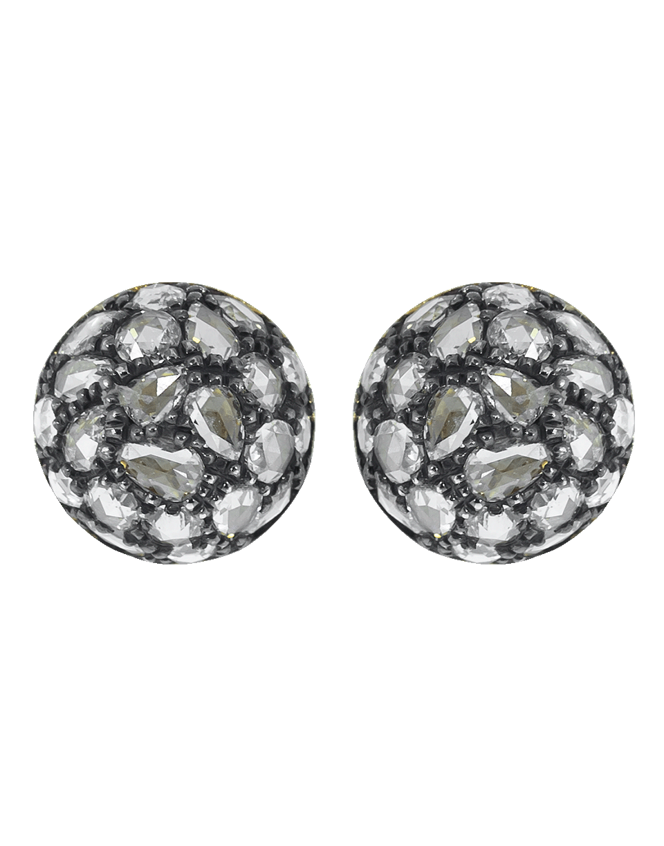 FRED LEIGHTON-Bombe Diamond Stud Earrings-YELLOW GOLD