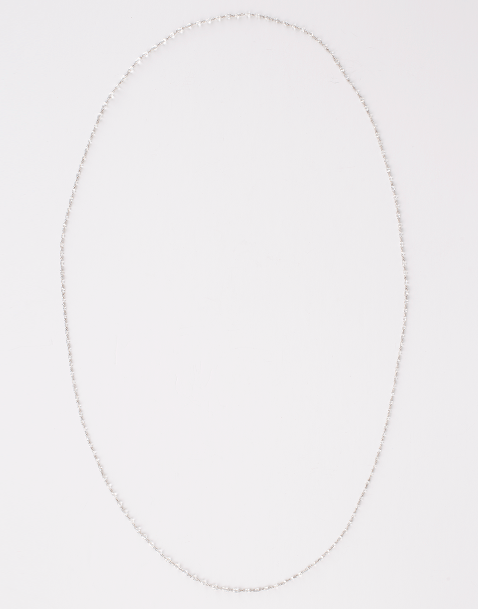 FRED LEIGHTON-Briolette Diamond Chain Necklace-WHITE GOLD
