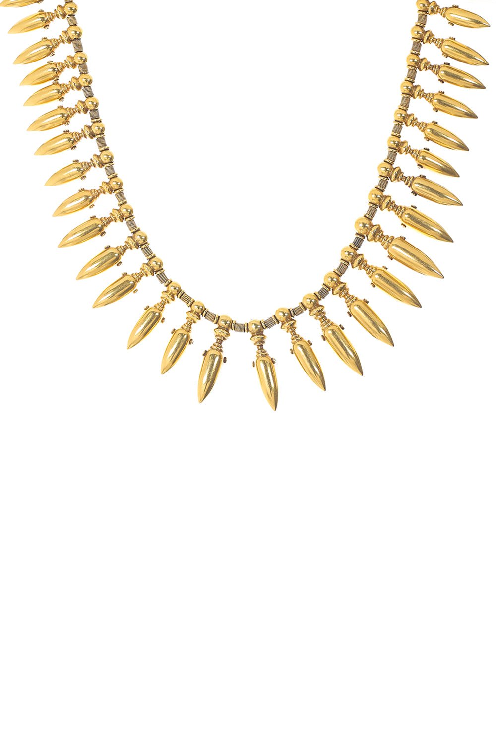 FRED LEIGHTON-Etruscan Fringe Necklace-YELLOW GOLD