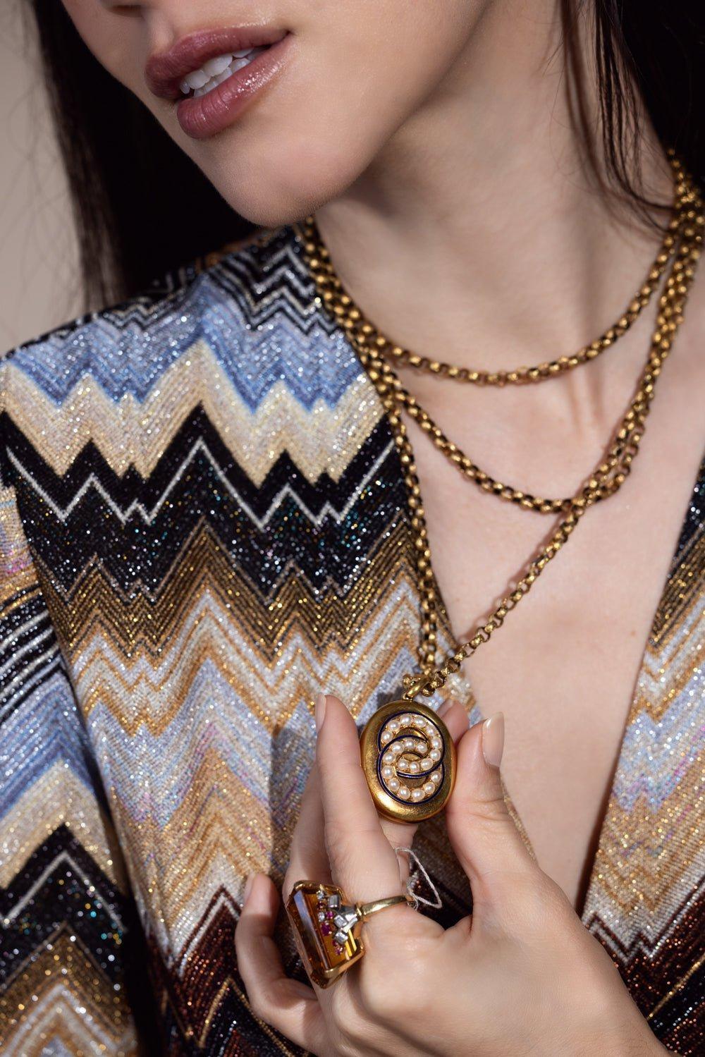 FRED LEIGHTON-Georgian Belcher Chain-YELLOW GOLD