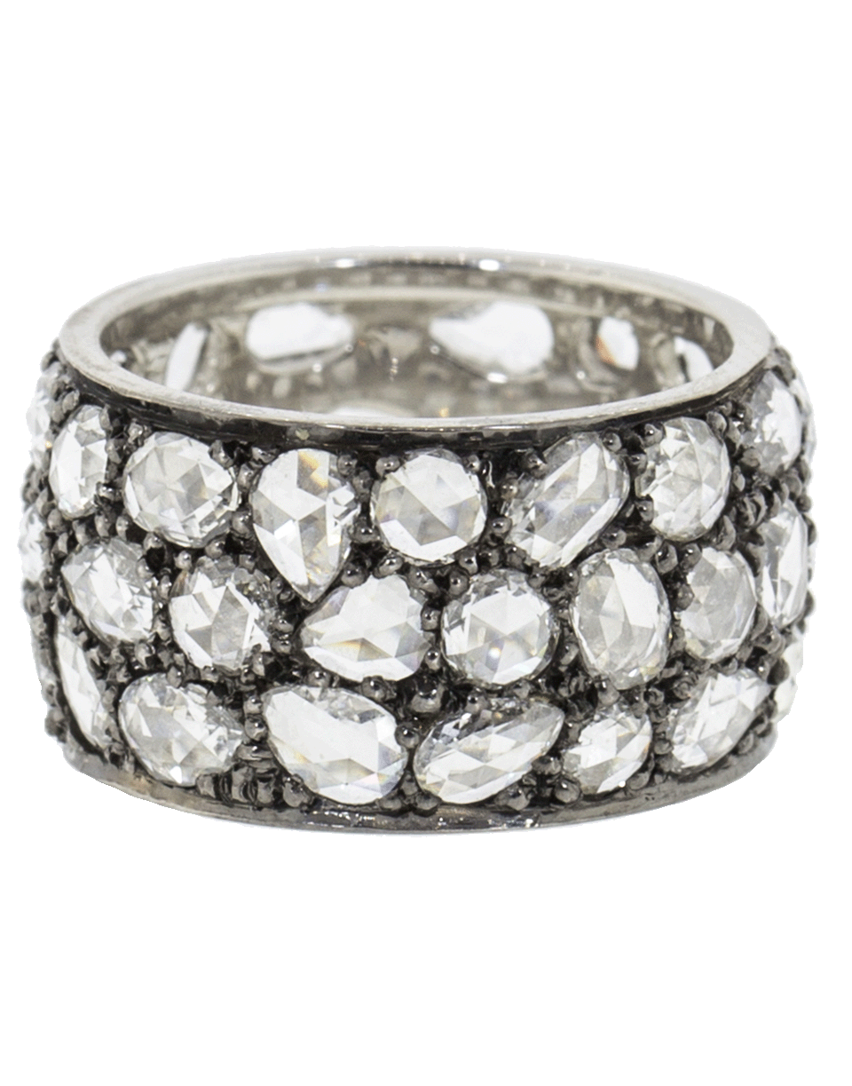 FRED LEIGHTON-Rosecut Diamond Eternity Band-PLATINUM