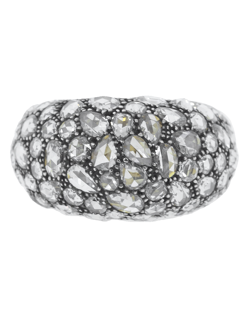 FRED LEIGHTON-Pave Dome Ring-YELLOW GOLD