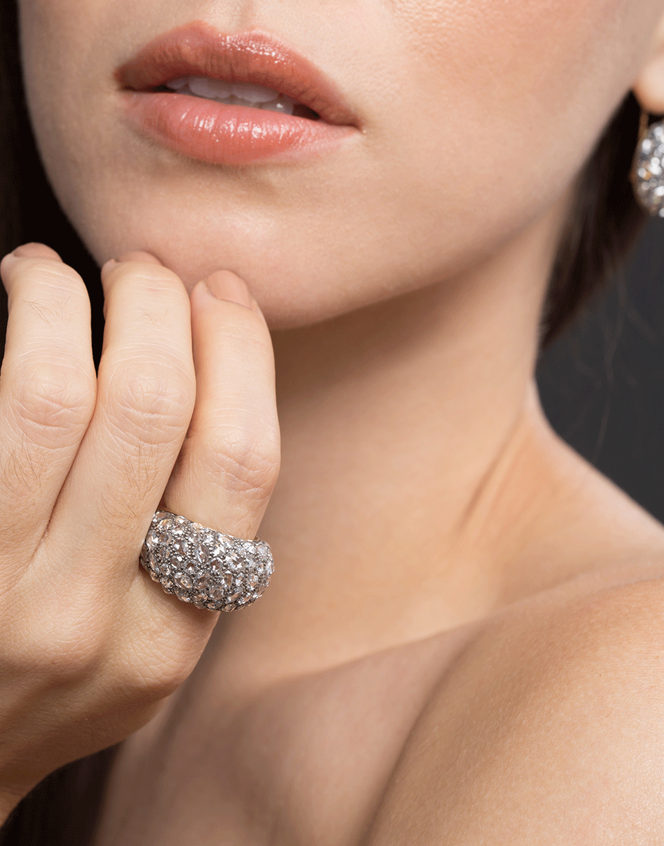 FRED LEIGHTON-Pave Dome Ring-YELLOW GOLD