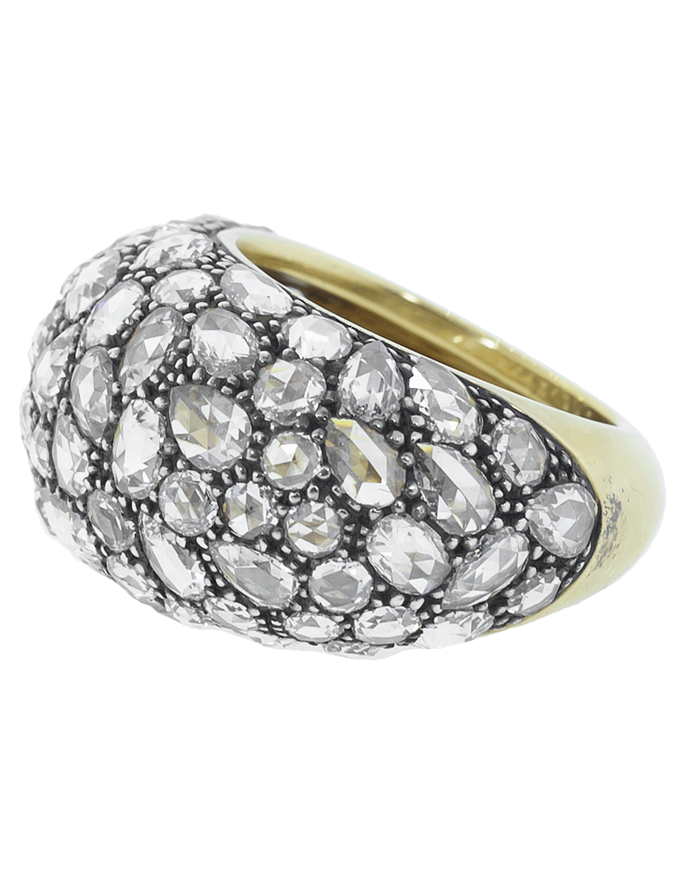 FRED LEIGHTON-Pave Dome Ring-YELLOW GOLD