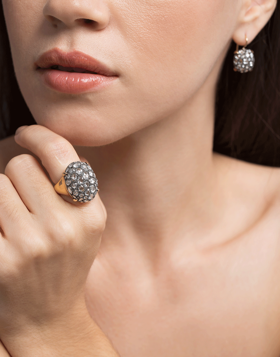 FRED LEIGHTON-Cocktail Diamond Ring-YELLOW GOLD