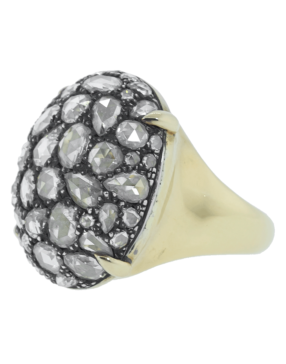FRED LEIGHTON-Cocktail Diamond Ring-YELLOW GOLD