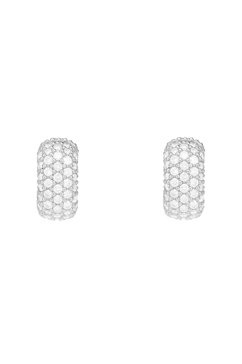 FULLORD-Diamond Pave Ghost Earrings-WHITE GOLD