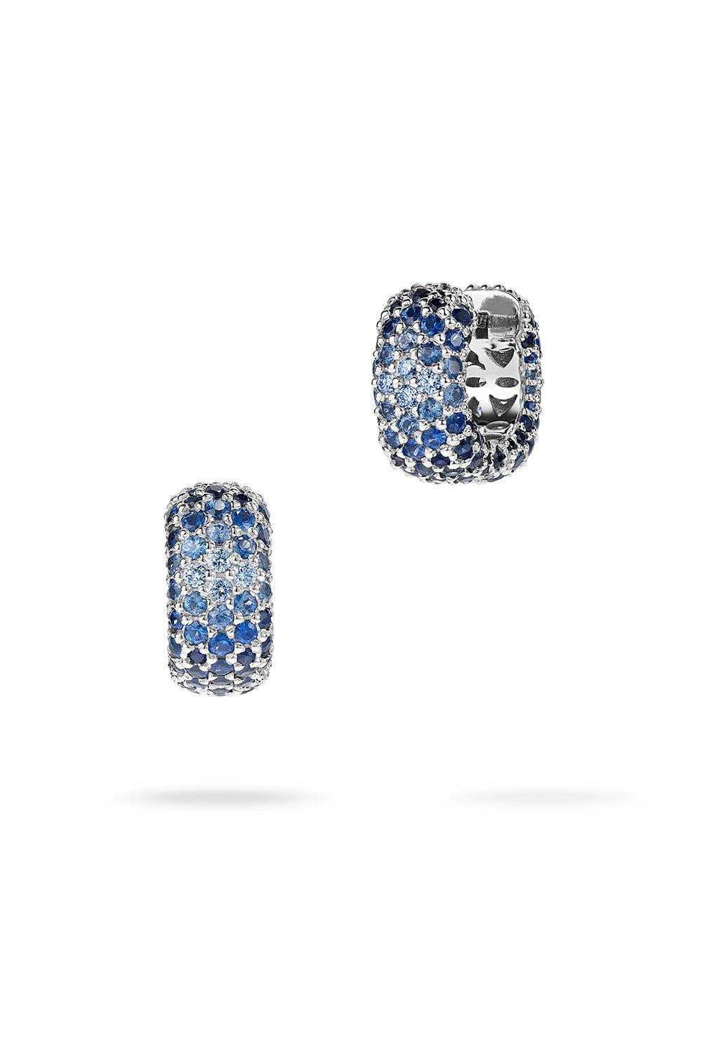 Full Pave Blue Sapphire Ghost Earrings-WHITE GOLD-JEWELRYFINE JEWELEARRING-FULLORD