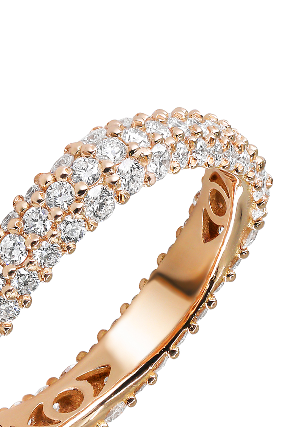 FULLORD-Diamond Eternity Band Ring-ROSE GOLD