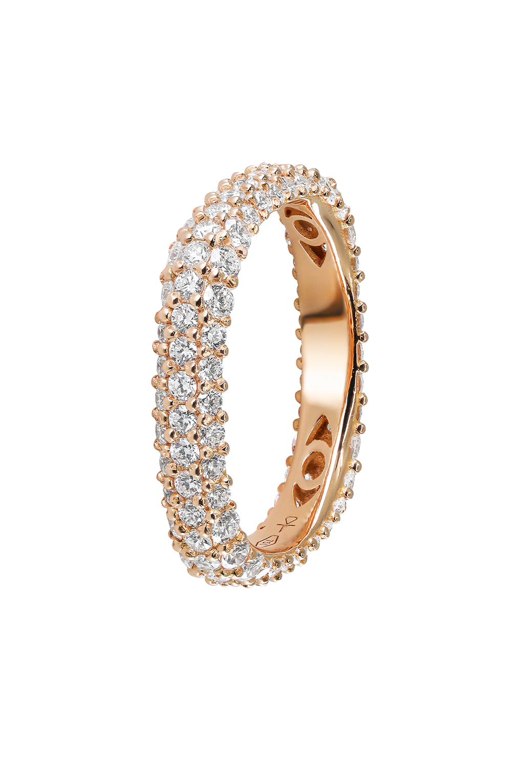 FULLORD-Diamond Eternity Band Ring-ROSE GOLD