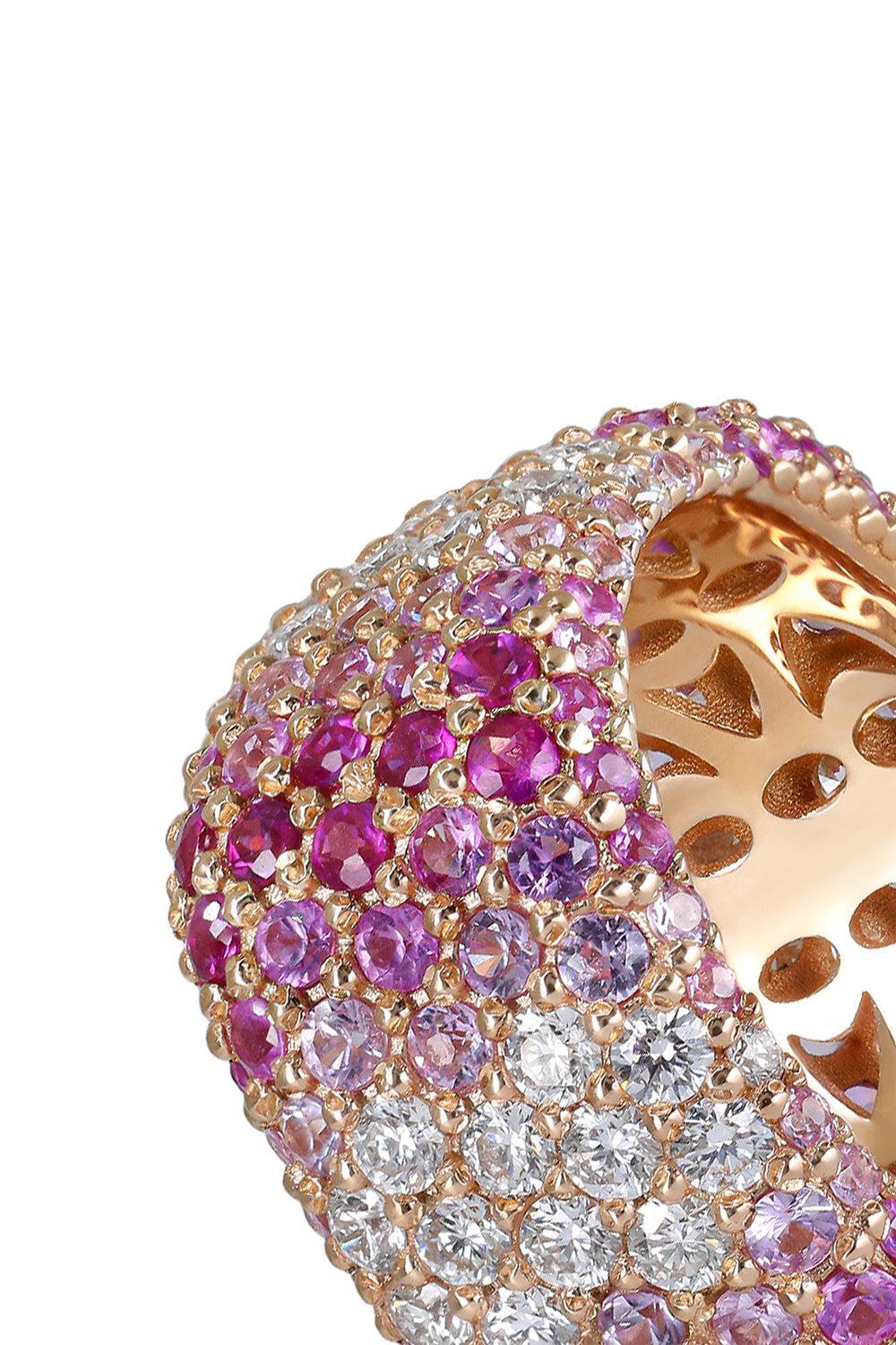 Diamond Pink Sapphire Starghost Ring-ROSE GOLD-6.5-JEWELRYFINE JEWELRING-FULLORD