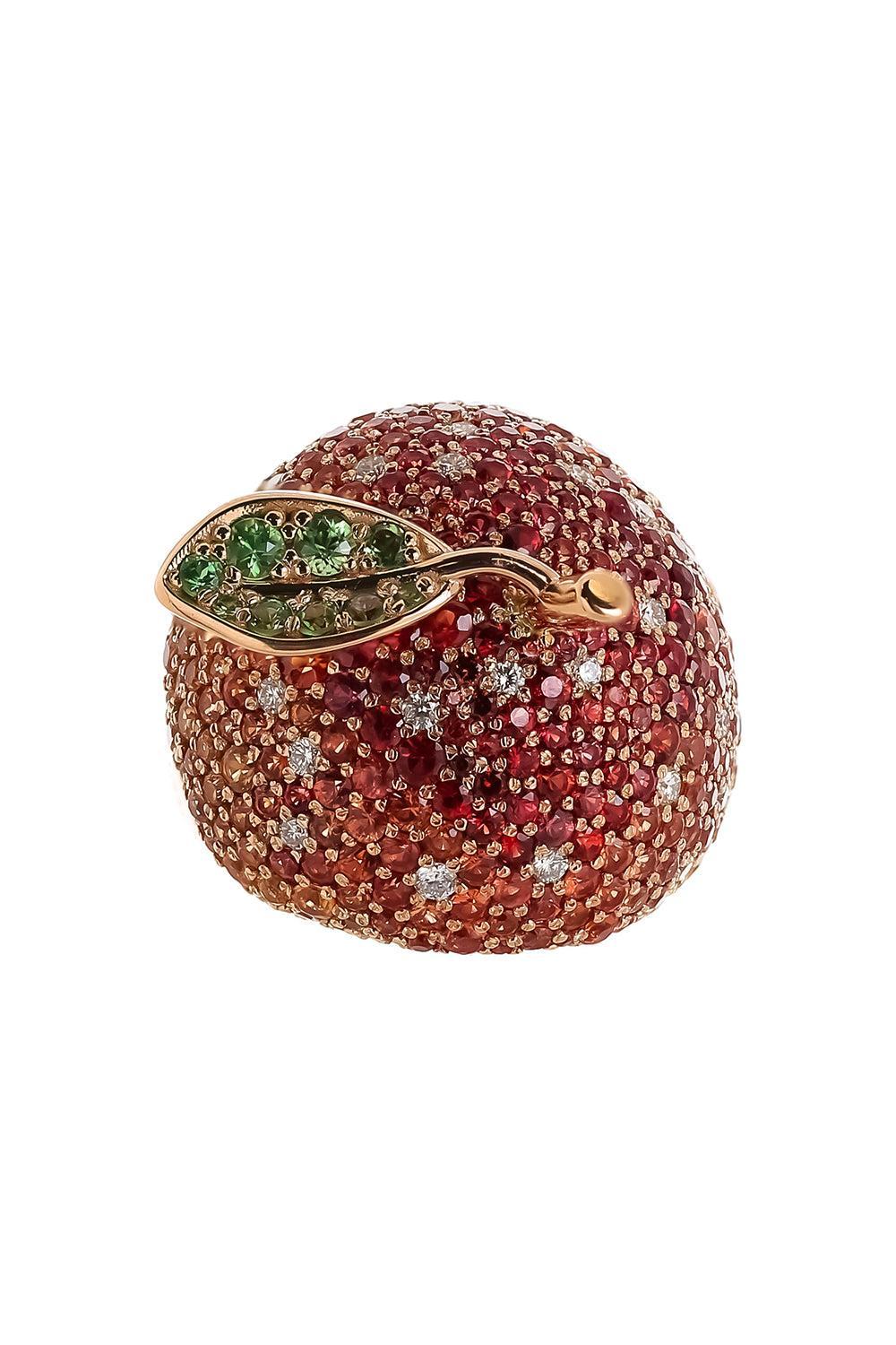 Sapphire Eden Apple Ring-ROSE GOLD-6.5-JEWELRYFINE JEWELRING-FULLORD