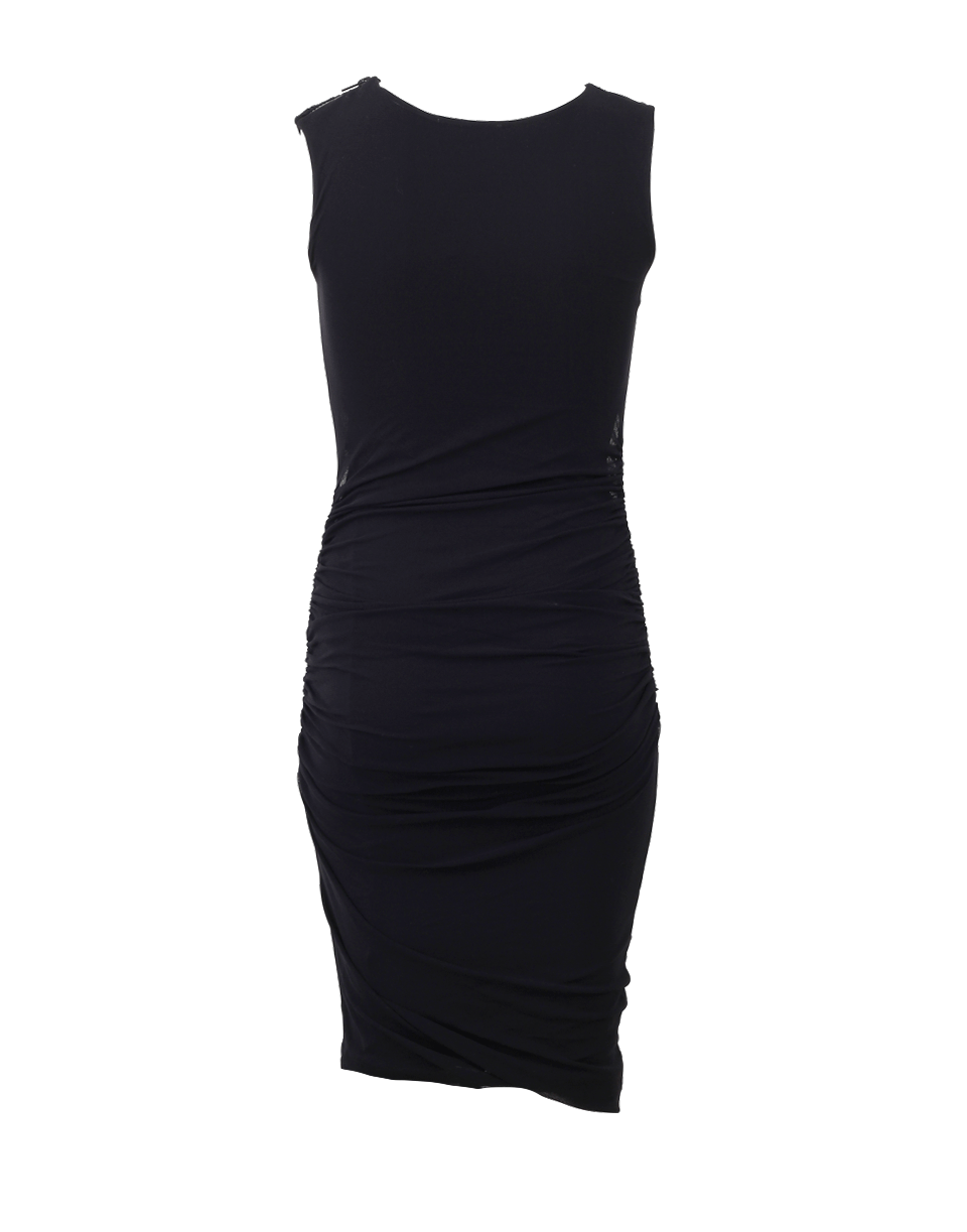 FUZZI-Solid Ruched Dress-