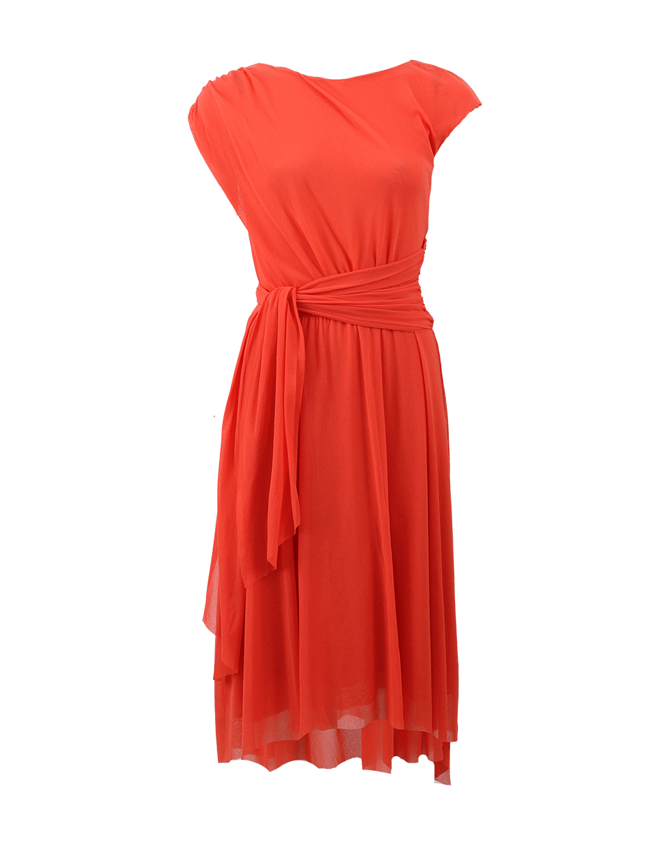 FUZZI-Wide Belt Solid Dress-