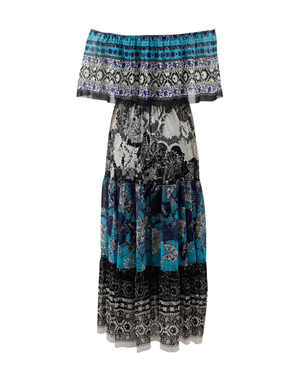 FUZZI-Off Shoulder Midi Dress-